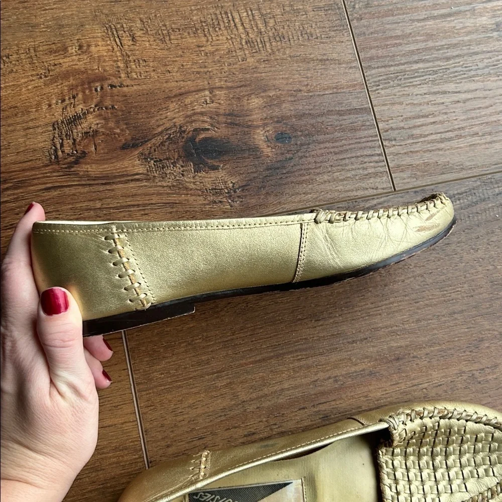 Vintage Mootsies Tootsies Gold Loafers | Vintage Gold Loafers | Gold Shoes